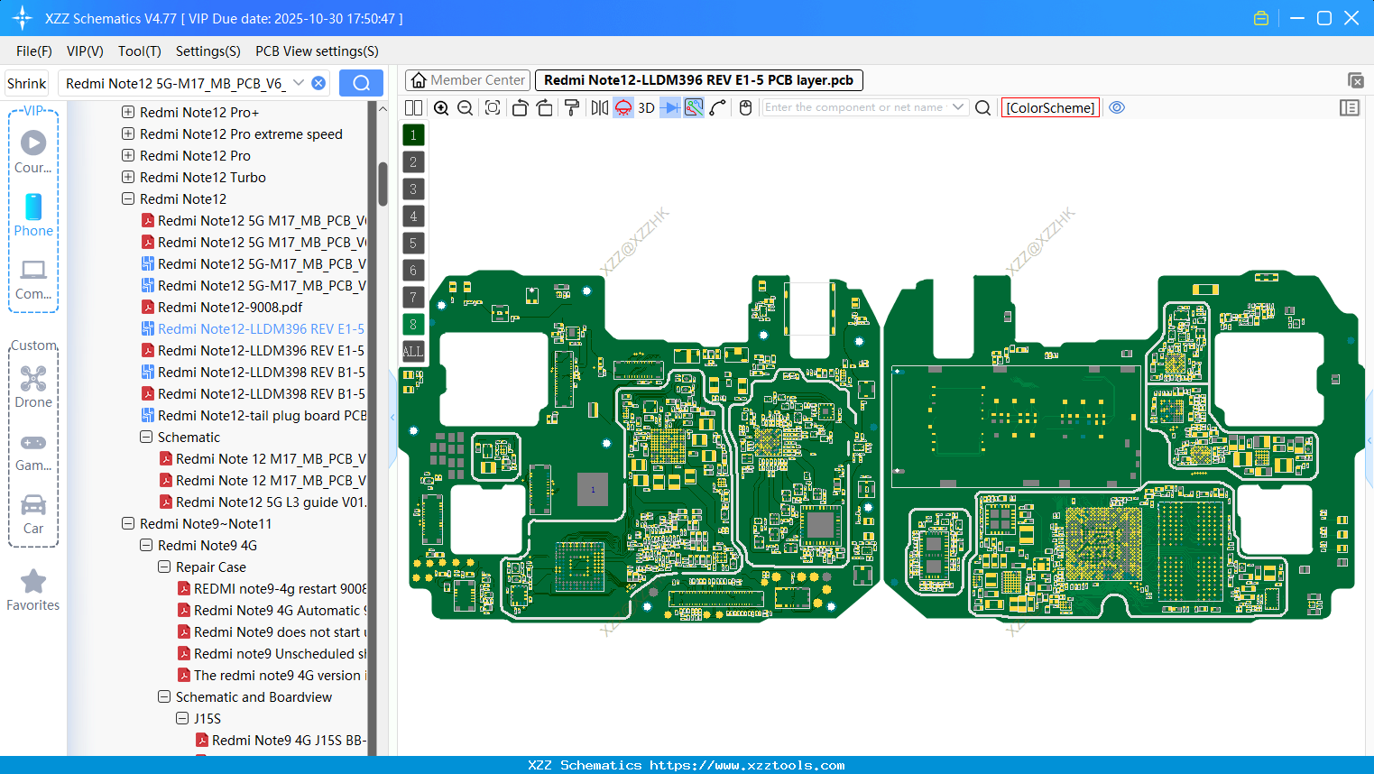 Xiaomi Redmi Note12-LLDM396 REV E1-5 PCB Layer